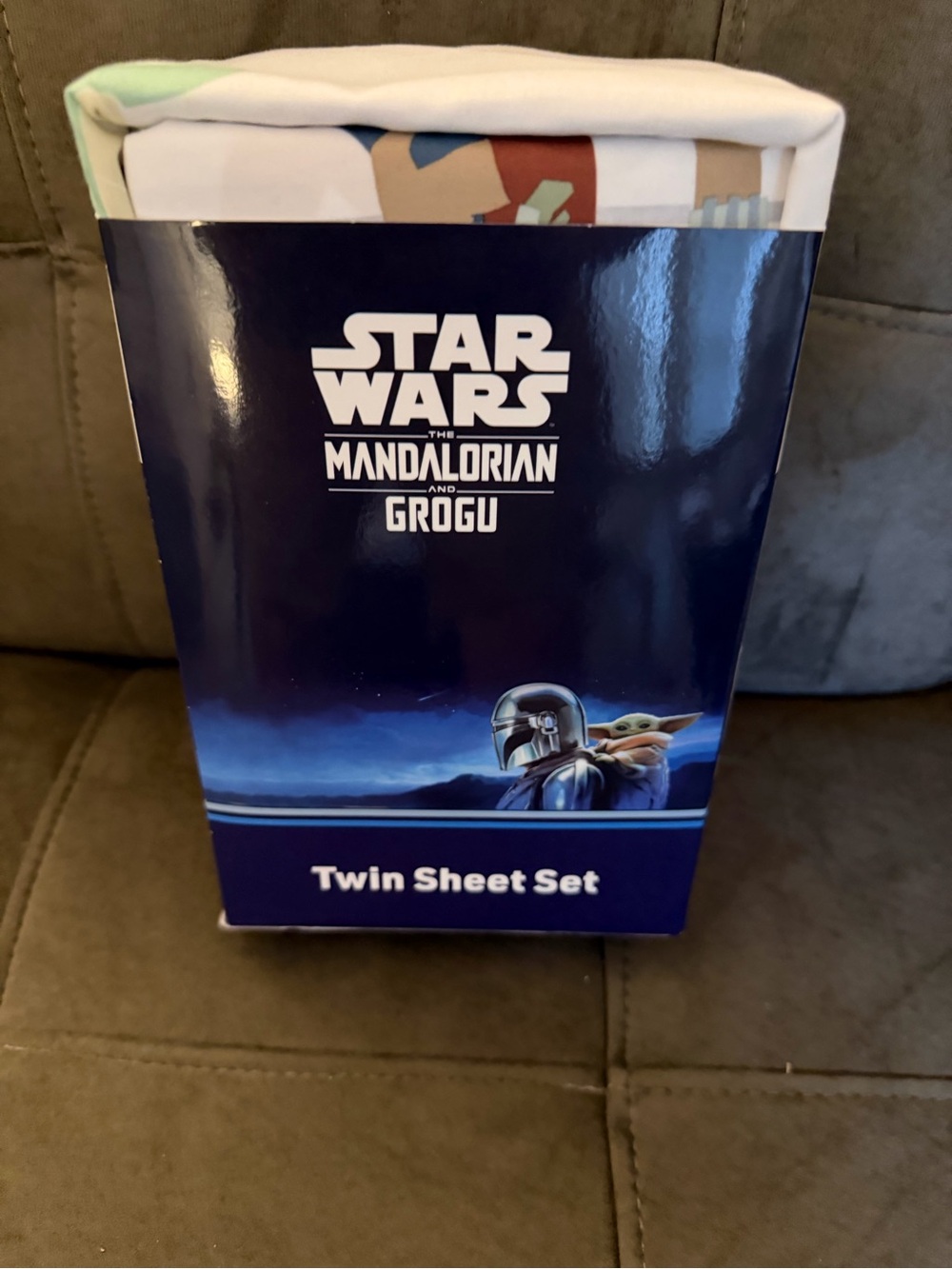 Star Wars The Mandalorian and Grogu Twin Sheet Set - Blue